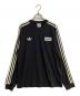 adidas（アディダス）の古着「ツアー スリーストライプス 長袖Tシャツ」｜ブラック