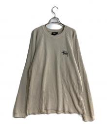 stussy（ステューシー）の古着「Raglan Thermal Basic Stock "Bone"」｜ベージュ