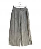 MAISON SPECIALメゾンスペシャル）の古着「Sheer Linen Two-Tuck Wide Pants」｜ベージュ