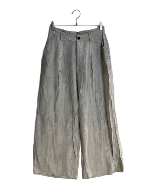 MAISON SPECIAL（メゾンスペシャル）MAISON SPECIAL (メゾンスペシャル) Sheer Linen Two-Tuck Wide Pants ベージュ サイズ:01の古着・服飾アイテム