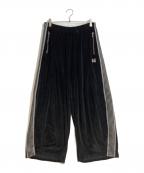 Needlesニードルズ）の古着「H.D.TRACK PANT C/PE VELOUR/ヒザデル トラックパンツ コットン/ポリエステル ベロア」｜ブラック