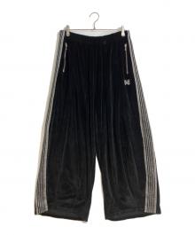 Needles（ニードルズ）の古着「H.D.TRACK PANT C/PE VELOUR/ヒザデル トラックパンツ コットン/ポリエステル ベロア」｜ブラック