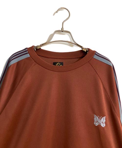 Needles（ニードルズ）Needles (ニードルズ) Track Crew Neck Shirt/トラッククルーネックシャツ ブラウン サイズ:XLの古着・服飾アイテム