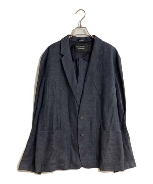 VIKTOR&ROLF（ヴィクター＆ロルフ）VIKTOR&ROLF (ヴィクター＆ロルフ) リネン混ジャケット ネイビー サイズ:36の古着・服飾アイテム