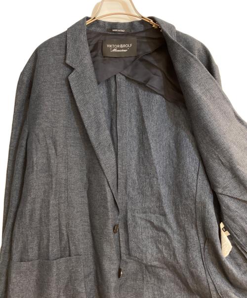 VIKTOR&ROLF（ヴィクター＆ロルフ）VIKTOR&ROLF (ヴィクター＆ロルフ) リネン混ジャケット ネイビー サイズ:36の古着・服飾アイテム