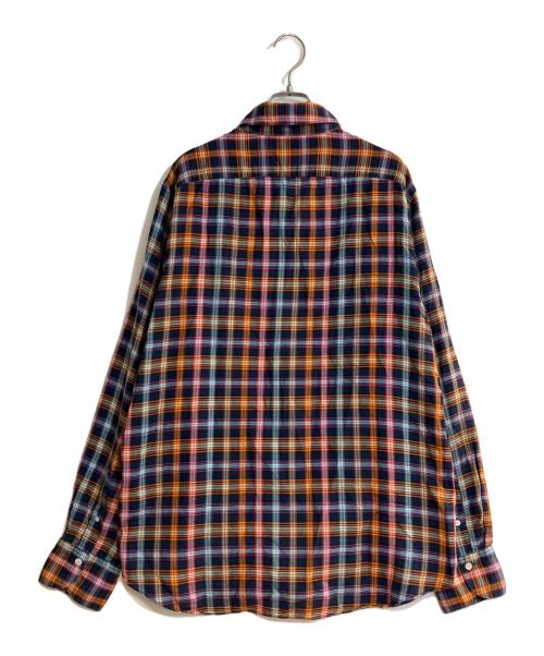finamore（フィナモレ）Finamore (フィナモレ) チェックシャツ ネイビー サイズ:XLの古着・服飾アイテム