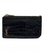 Saint Laurent Parisサンローランパリ）の古着「タイニーカサンドラ フラグメントジップカードケース」｜ブラック