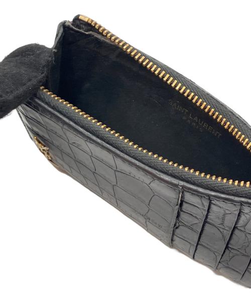Saint Laurent Paris（サンローランパリ）Saint Laurent Paris (サンローランパリ) タイニーカサンドラ フラグメントジップカードケース ブラックの古着・服飾アイテム