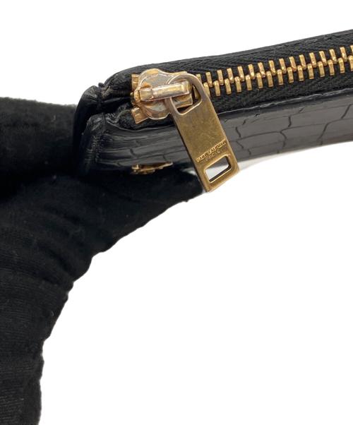 Saint Laurent Paris（サンローランパリ）Saint Laurent Paris (サンローランパリ) タイニーカサンドラ フラグメントジップカードケース ブラックの古着・服飾アイテム