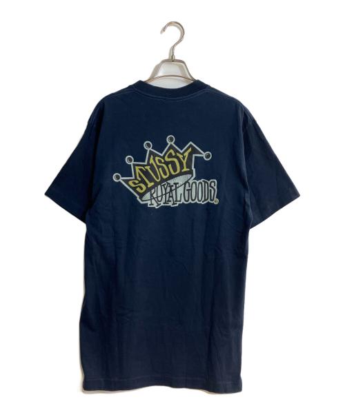 stussy（ステューシー）stussy (ステューシー) クラウンロゴtシャツ ネイビー サイズ:Lの古着・服飾アイテム