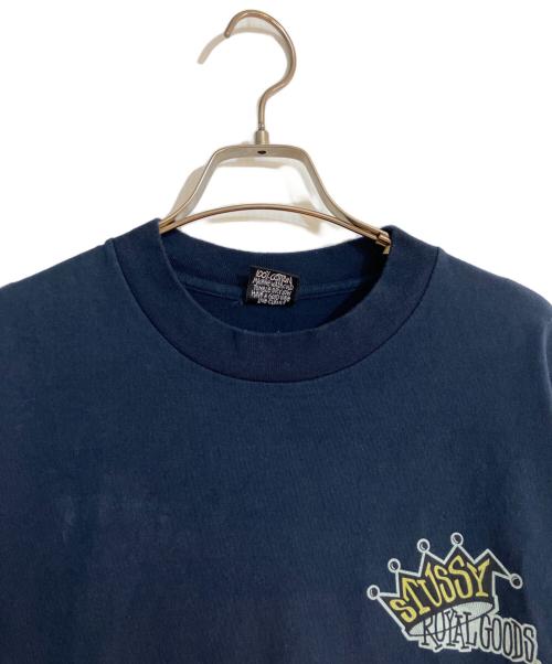 stussy（ステューシー）stussy (ステューシー) クラウンロゴtシャツ ネイビー サイズ:Lの古着・服飾アイテム