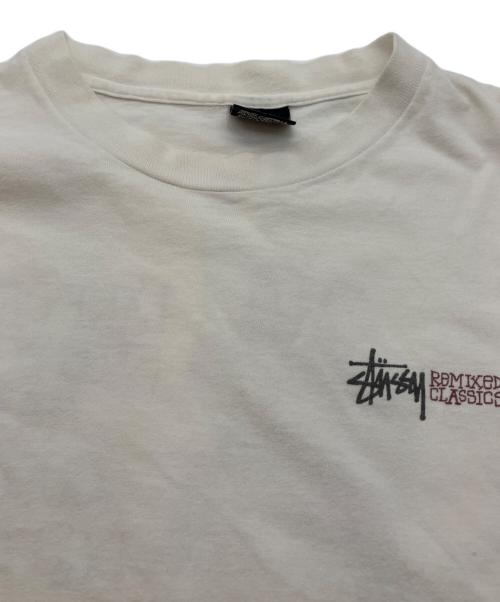 stussy（ステューシー）stussy (ステューシー) ローマの休日プリントtシャツ ホワイト サイズ:Lの古着・服飾アイテム