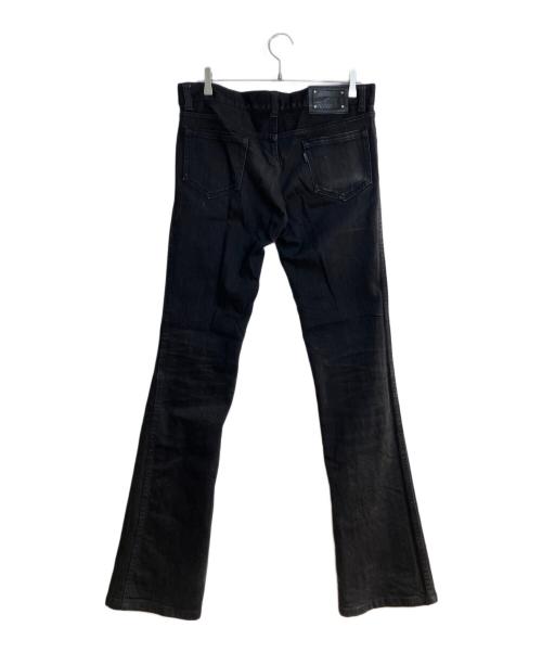 5351 pour les hommes（5351プールオム）5351 pour les hommes (5351プールオム) パイソンレザーパッチシューカットデニム ブラック サイズ:4の古着・服飾アイテム