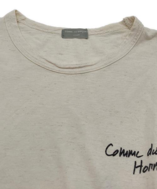 COMME des GARCONS HOMME（コムデギャルソン オム）COMME des GARCONS HOMME (コムデギャルソン オム) ネップTシャツ アイボリー サイズ:Lの古着・服飾アイテム