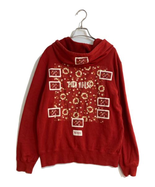 PINK HOUSE（ピンクハウス）PINK HOUSE (ピンクハウス) イチゴワッペンプルオーバーパーカー レッド サイズ:Ｌの古着・服飾アイテム