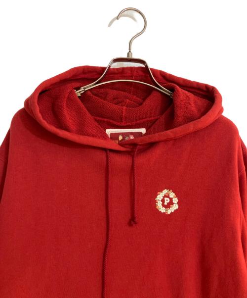 PINK HOUSE（ピンクハウス）PINK HOUSE (ピンクハウス) イチゴワッペンプルオーバーパーカー レッド サイズ:Ｌの古着・服飾アイテム