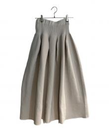 CFCL（シーエフシーエル）の古着「POTTERY GLITTER SKIRT/ポタリーグリッタースカート」｜ベージュ