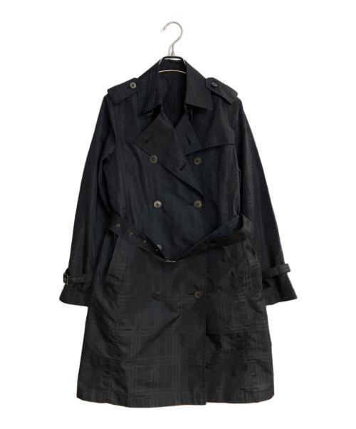 BURBERRY LONDON（バーバリーロンドン）BURBERRY LONDON (バーバリーロンドン) ノヴァチェックナイロンコート ブラック サイズ:11の古着・服飾アイテム