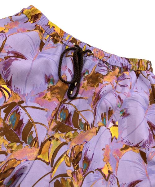 allureville（アルアバイル）allureville (アルアバイル) ボタニカルプリントパンツ パープル サイズ:2の古着・服飾アイテム