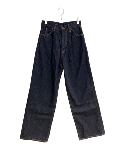Hysteric Glamour（ヒステリックグラマー）Hysteric Glamour (ヒステリックグラマー) 1タックワイドデニムパンツ ネイビー サイズ:W26 未使用品の古着・服飾アイテム
