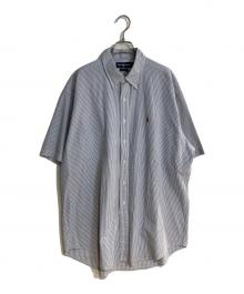 POLO RALPH LAUREN（ポロ・ラルフローレン）の古着「BLAKEシアサッカー半袖ボタンダウンシャツ」｜ブルー