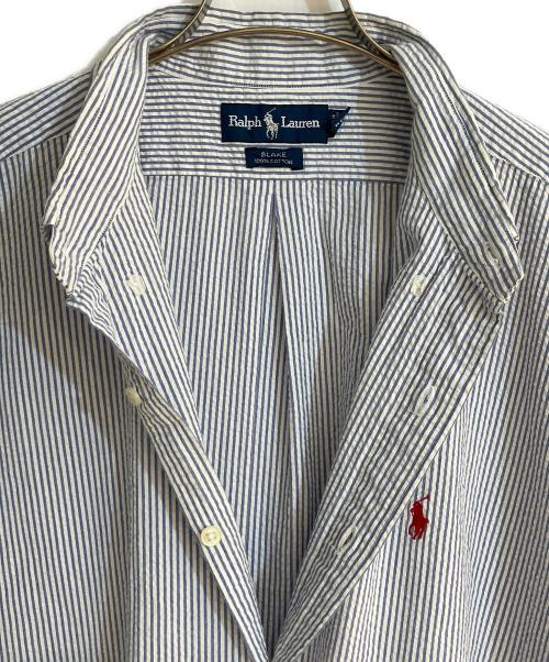 POLO RALPH LAUREN（ポロ・ラルフローレン）POLO RALPH LAUREN (ポロ・ラルフローレン) BLAKEシアサッカー半袖ボタンダウンシャツ ブルー サイズ:XLの古着・服飾アイテム