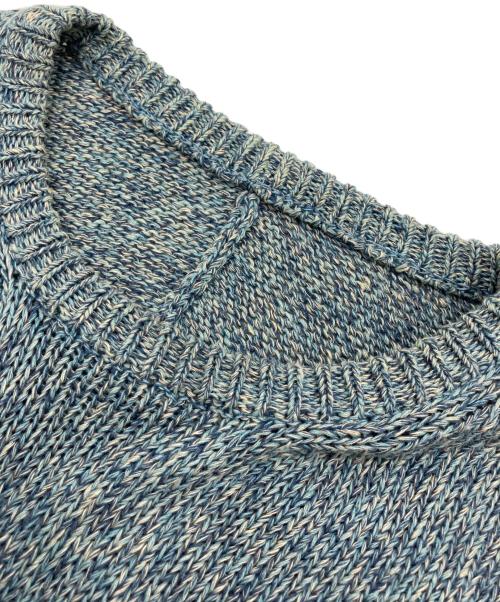 ARTS&SCIENCE（アーツアンドサイエンス）ARTS&SCIENCE (アーツアンドサイエンス) 22SSコットンリネンニット ブルー サイズ:1の古着・服飾アイテム