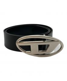 DIESEL（ディーゼル）の古着「Dロゴバックル レザーベルト」｜ブラック