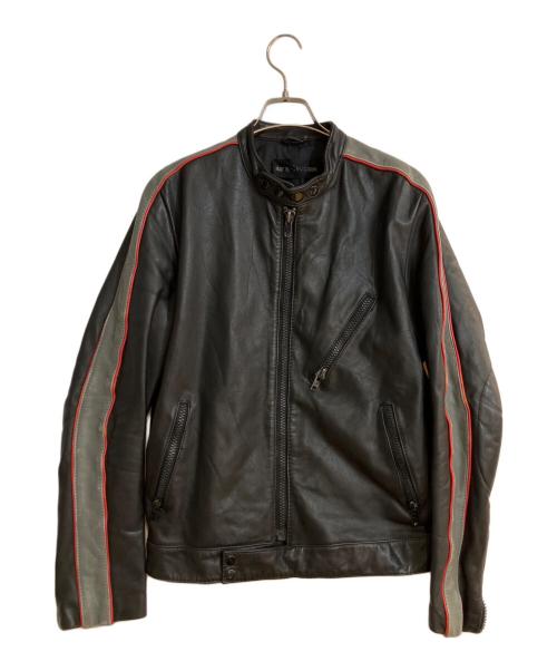 HARLEY-DAVIDSON（ハーレーダビッドソン）HARLEY-DAVIDSON (ハーレーダビッドソン) パイピングデザインシングルライダースジャケット ブラック サイズ:40の古着・服飾アイテム