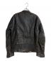 HARLEY-DAVIDSON (ハーレーダビッドソン) パイピングデザインシングルライダースジャケット ブラック サイズ:40：15000円