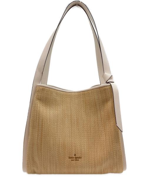 Kate Spade（ケイトスペード）Kate Spade (ケイトスペード) ノット ストローラージキャリーオールバッグ ベージュの古着・服飾アイテム