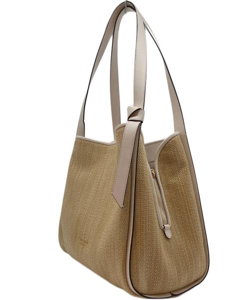 Kate Spade（ケイトスペード）Kate Spade (ケイトスペード) ノット ストローラージキャリーオールバッグ ベージュの古着・服飾アイテム