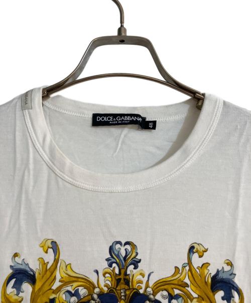DOLCE & GABBANA（ドルチェ＆ガッバーナ）DOLCE & GABBANA (ドルチェ＆ガッバーナ) Heraldic Sicilia Tシャツ ホワイト サイズ:48の古着・服飾アイテム