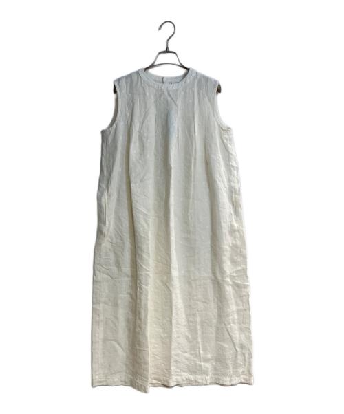 nofl（ノフル）nofl (ノフル) リネンドット刺繍タックワンピース ホワイト サイズ:M 未使用品の古着・服飾アイテム