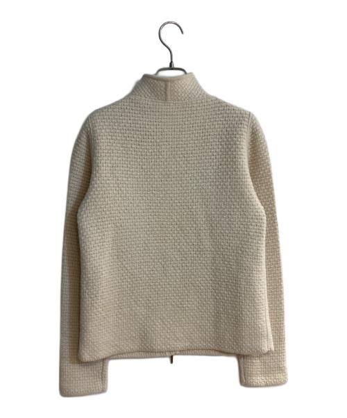 'S Max Mara（エスマックスマーラ）'S Max Mara (エスマックスマーラ) カシミヤブレンドダブルジップニットジャケット アイボリー サイズ:Sの古着・服飾アイテム