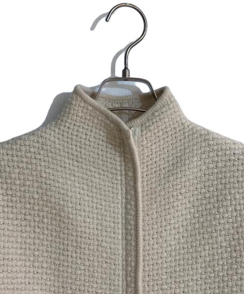'S Max Mara（エスマックスマーラ）'S Max Mara (エスマックスマーラ) カシミヤブレンドダブルジップニットジャケット アイボリー サイズ:Sの古着・服飾アイテム