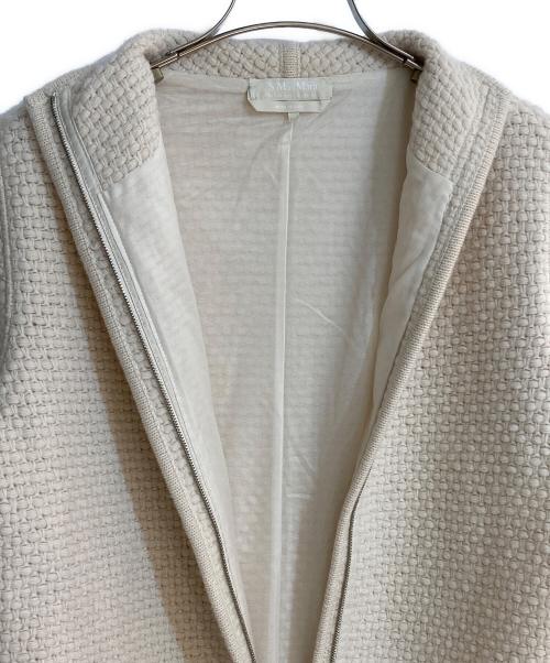 'S Max Mara（エスマックスマーラ）'S Max Mara (エスマックスマーラ) カシミヤブレンドダブルジップニットジャケット アイボリー サイズ:Sの古着・服飾アイテム