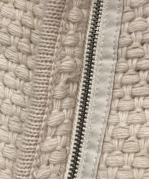 'S Max Mara（エスマックスマーラ）'S Max Mara (エスマックスマーラ) カシミヤブレンドダブルジップニットジャケット アイボリー サイズ:Sの古着・服飾アイテム