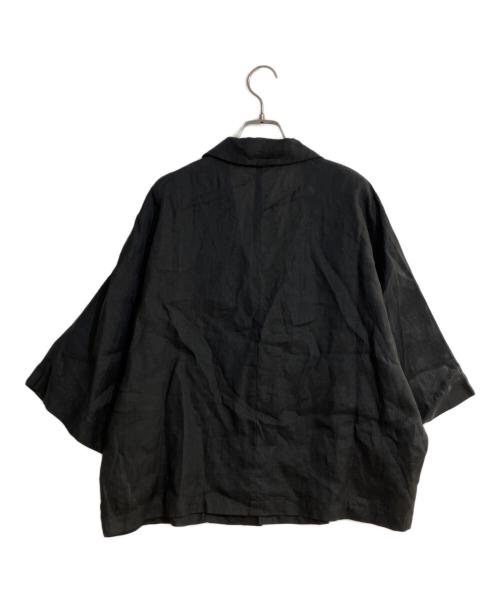 BEARDSLEY（ビアズリー）BEARDSLEY (ビアズリー) リネンドルマンシャツジャケット ブラック サイズ:FREEの古着・服飾アイテム