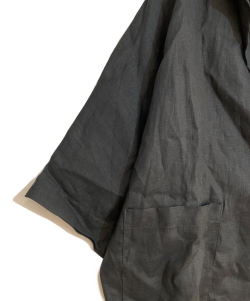 BEARDSLEY（ビアズリー）BEARDSLEY (ビアズリー) リネンドルマンシャツジャケット ブラック サイズ:FREEの古着・服飾アイテム