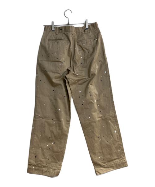 DC WHITE（ディーシーホワイト）DC WHITE (ディーシーホワイト) ペイント加工チノパン ベージュ サイズ:44の古着・服飾アイテム