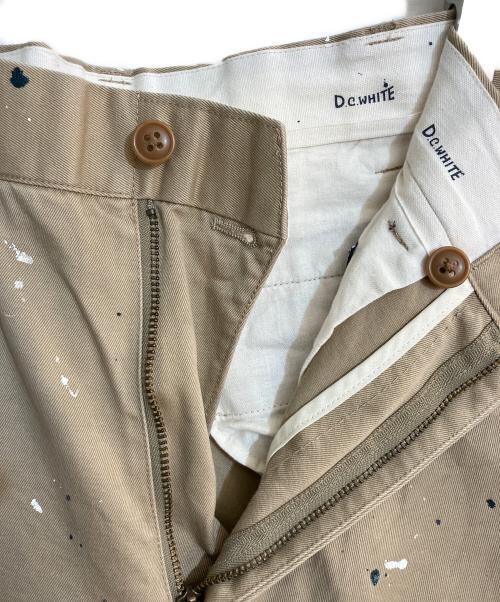 DC WHITE（ディーシーホワイト）DC WHITE (ディーシーホワイト) ペイント加工チノパン ベージュ サイズ:44の古着・服飾アイテム
