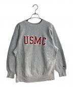 Championチャンピオン）の古着「USMCロゴリバースウィーブスウェット」｜グレー