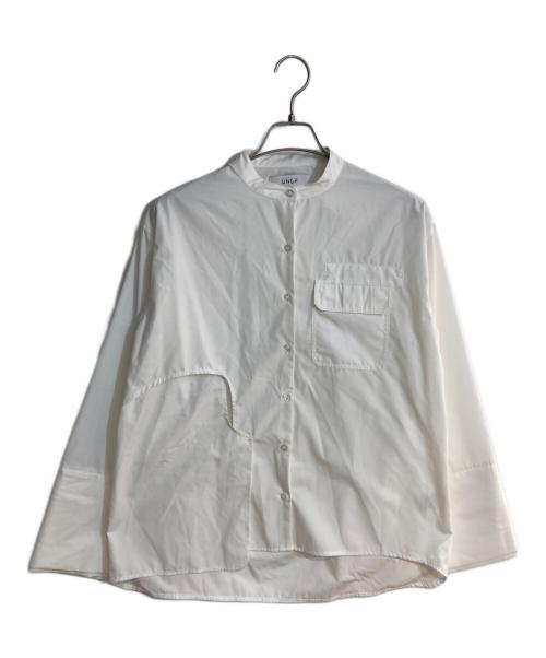 UNOF（ユノフ）UNOF (ユノフ) BACK CUT OVER SHIRT ホワイト サイズ:Sの古着・服飾アイテム