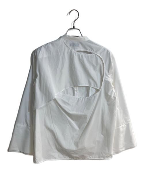 UNOF（ユノフ）UNOF (ユノフ) BACK CUT OVER SHIRT ホワイト サイズ:Sの古着・服飾アイテム