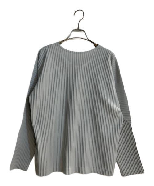 HOMME PLISSE ISSEY MIYAKE（オム プリッセ イッセイ ミヤケ）HOMME PLISSE ISSEY MIYAKE (オム プリッセ イッセイ ミヤケ) BASICS プリーツロングスリーブカットソー グレー サイズ:2の古着・服飾アイテム