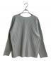HOMME PLISSE ISSEY MIYAKE (オム プリッセ イッセイ ミヤケ) BASICS プリーツロングスリーブカットソー グレー サイズ:2：15000円
