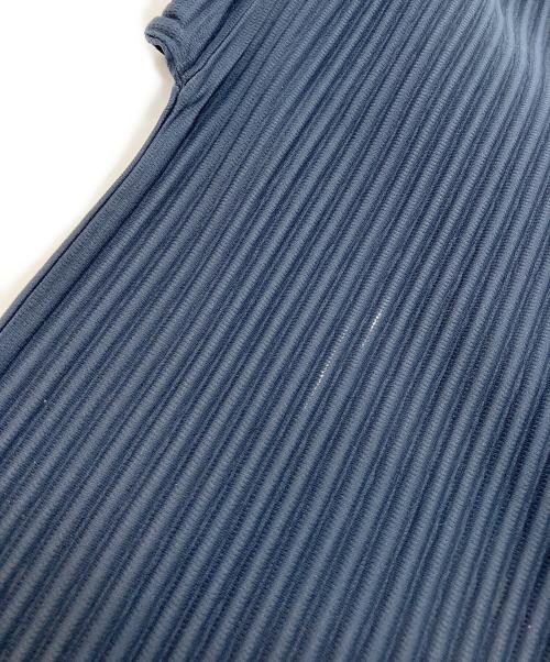 HOMME PLISSE ISSEY MIYAKE（オム プリッセ イッセイ ミヤケ）HOMME PLISSE ISSEY MIYAKE (オム プリッセ イッセイ ミヤケ) プリーツハイネックロングスリーブカットソー ネイビー サイズ:2の古着・服飾アイテム