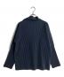 HOMME PLISSE ISSEY MIYAKE (オム プリッセ イッセイ ミヤケ) プリーツハイネックロングスリーブカットソー ネイビー サイズ:2：25000円