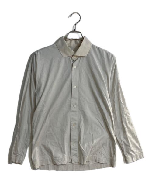 HOMME PLISSE ISSEY MIYAKE（オム プリッセ イッセイ ミヤケ）HOMME PLISSE ISSEY MIYAKE (オム プリッセ イッセイ ミヤケ) 襟切り替えワイドカラーシャツ オフホワイト サイズ:２の古着・服飾アイテム